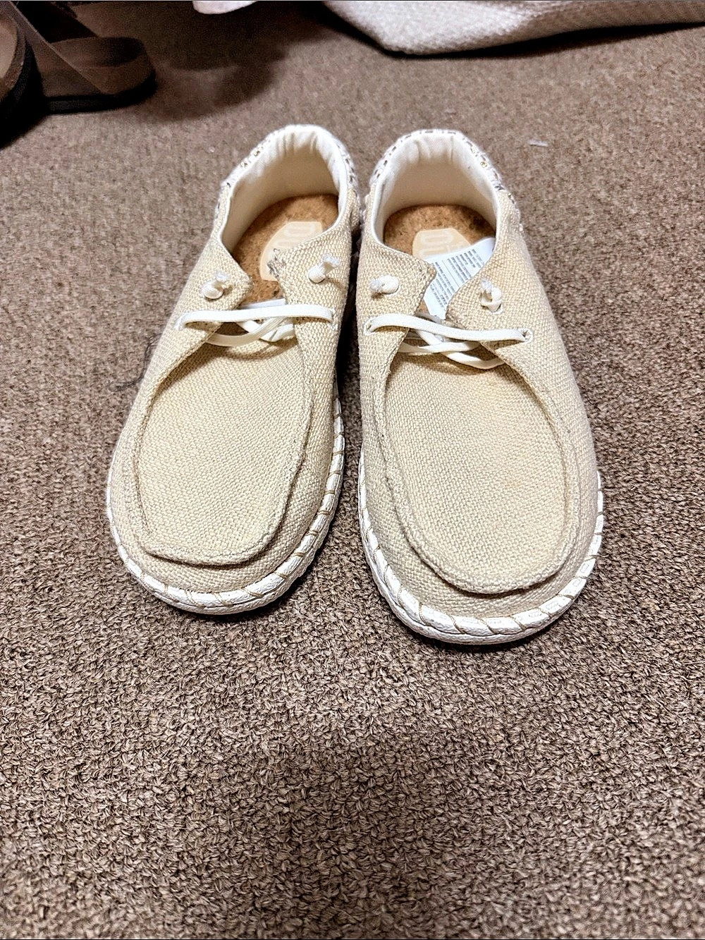 Hey Dude Wendy Funk Coastal Women's Casual Shoes US W6 in Cream